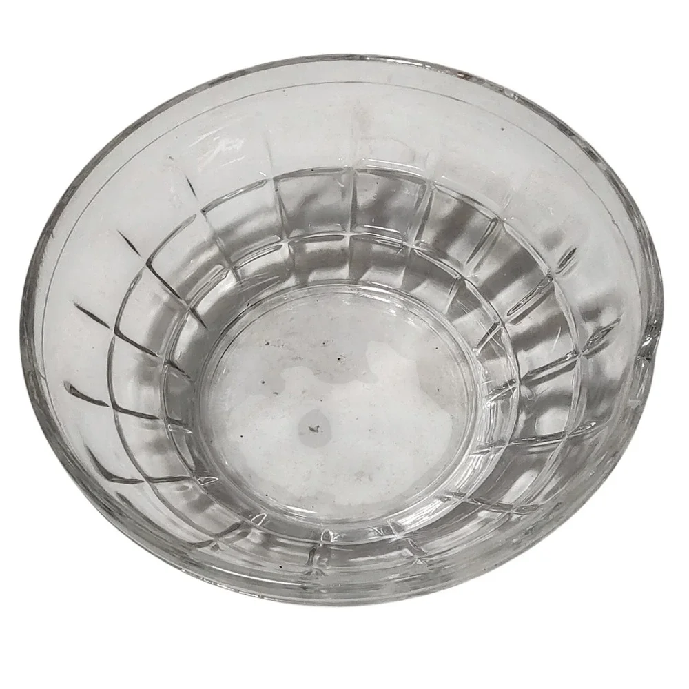 Vintage‎ Borgonovo Apple Sugar Bowl Clear Glass Trinket Dish With Lid Italy